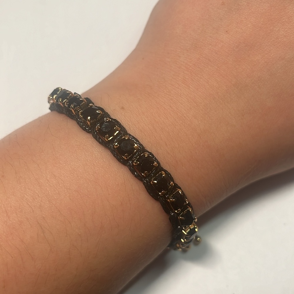 Tory Burch Stone Black/Gold Friendship Bracelet HR10-27